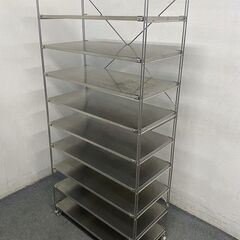 無印良品/MUJI ステンレスユニットシェルフ 幅84 ステンレス追加棚×10 
