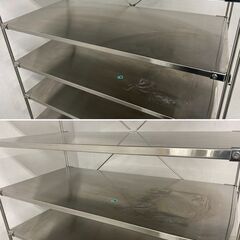 無印良品/MUJI ステンレスユニットシェルフ 幅84 ステンレス追加棚×10