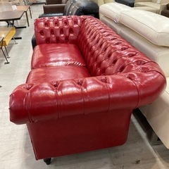 取りに来れる方限定！3人掛けのチェスターフィールドソファーです！