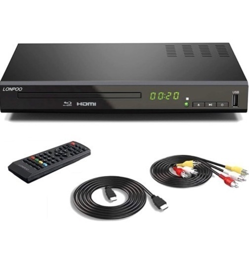 LONPOO DVD ブルーレイプレーヤー フルHD1080p DVDプレーヤー