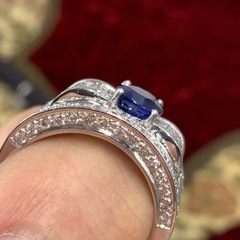 Pt900 ルビー ダイヤモンドリング 0.77ct 0.9ct 8.5g