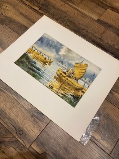 絵画　ペルー　チチカカ湖　アート　paint Peru