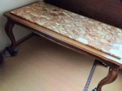 大理石　猫脚　センターテーブル