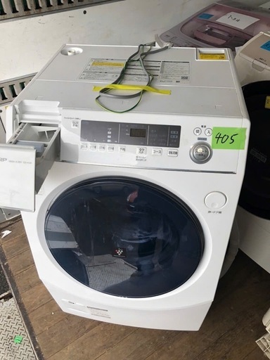 NO 405 福岡市内配送設置無料✨  2021年　シャープ 洗濯機 ドラム式 ES-H10E-WL ヒーター乾燥 左開き(ヒンジ左) DDインバーター搭載 ホワイト 洗濯10kg/乾燥6kg 幅640mm 奥行729mm