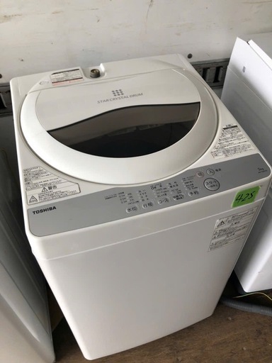 NO 425  福岡市内配送設置無料✨　東芝 全自動洗濯機 5kg グランホワイト AW-5G6 W