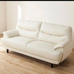 ニトリ キャッツ3（3人がけ合皮ソファ 白）