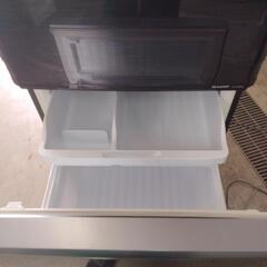 SHARP SJ-PW35W 冷凍冷蔵庫 3ドア 左右開き 黒 通電確認済 シャープ