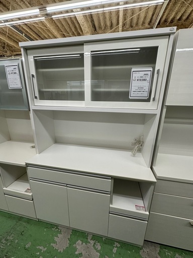 【ドリーム川西店御来店限定】ニトリ　2枚扉オープンボード／クリーニング済み 【2001245255600655】