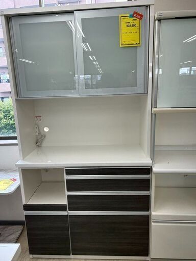 J5186　松田家具　食器棚 キッチンボード　クリーニング済　【リユースのサカイ柏店】