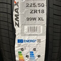【新品】札幌発 引取可 2024年製 ZMAX ZEALION 225/50ZR18 99W 18インチ 夏タイヤ 4本 エスティマ オデッセイ等 バラ売り可　(MTR202)クレジットカード QRコード決済可能