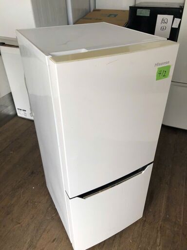 北九州市内配送無料　保証付き　2020年　ハイセンス 【右開き】130L 2ドアノンフロン冷蔵庫 エディオンオリジナル パールホワイト HR-D1302 NO 412 ?北九州市内配送設置無料✨? ハイセンス 【右開き】130L 2ドア