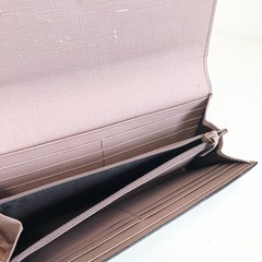 【中古品】グッチ Gucci 長財布 GGスプリーム ホワイトベージュｘピンクベージュ PVCｘレザー