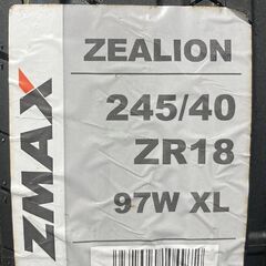 【新品】札幌発 引取可 2024年製 ZMAX ZEALION 245/40ZR18 97W 18インチ 夏タイヤ 4本 audi/A4アバント WRX/STI等 バラ売り可　(JRB025) クレジットカード QRコード決済可能