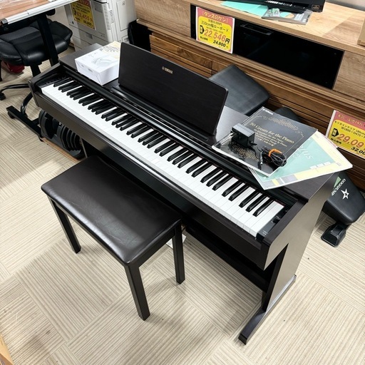 【超美品‼️】定価91,800円♪ ヤマハ 2018年製 電子ピアノ アリウス 楽器用モニターヘッドホン付き ダークローズウッド♪