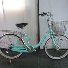 Ｄ734　★　16800円★　中古自転車 マルイシ　ティータイム【22インチ　グリーン　アルミフレーム　 】