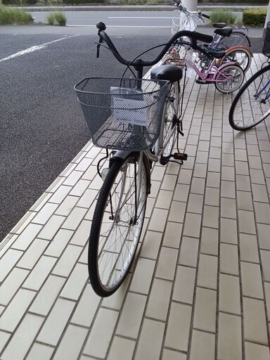 ★ジモティ割あり★ Lapis 軽快自転車 27インチ 銀 クリーニング済み TK2931