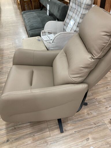 R210 NITORI パーソナルチェアオットマンセット (ラルフ3 革 DBR