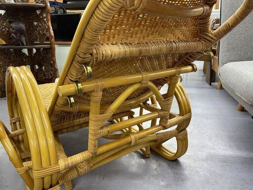 大幅値下げ！今枝商店 籐三つ折寝椅子（A100）ラタン 幅68×奥行127