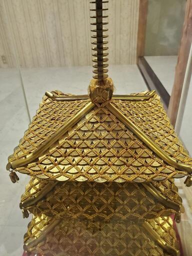 5円玉で作った五重塔 Panami コイン手芸 五重塔キット 桃山作 五重塔