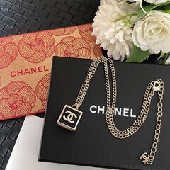 【ネット決済・配送可】CHANEL　シャネル　ボックスネックレス