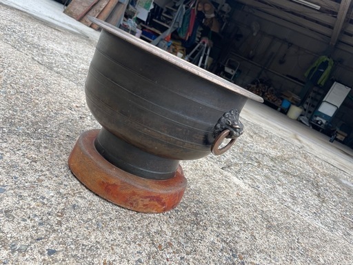 【骨董品】銅製　火鉢