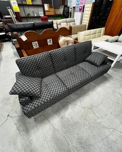 値下げ16,000円‼️美品 激安 ダミエ柄 ソファベッド クション付き