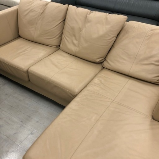 カウチソファー　富士ファニチア　L7530M ベージュ【トレファク堺福田店】