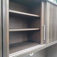 「ジモティー見た」で5％OFF！【ダイニングボード】ダイニングボード ニトリ キッチンボード レンジボード 食器棚 :ダークブラウン