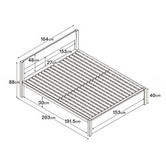 ベッドフレーム&マットレス クイーンサイズ