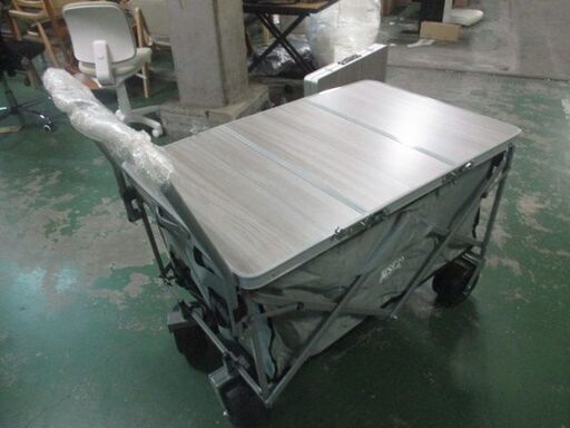⑥　未使用品/新品　テーブルおまけ　キャリーワゴン 大容量200L 耐荷重150kg 大型タイヤ 折りたたみ アウトドア カート ワゴン