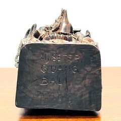 【アンティーク】 ガルーダ ヴィシュヌ神 バリ島 黒檀 サイズ：幅11.5cm×奥行15cm(台座)×高さ31.5cm(仏像高)