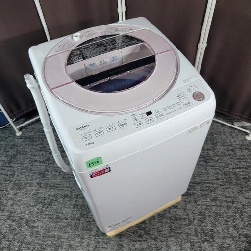 6936‼️配送設置は無料‼️最新2022年製✨SHARP 7kg 洗濯機 インバーター付き静音モデル