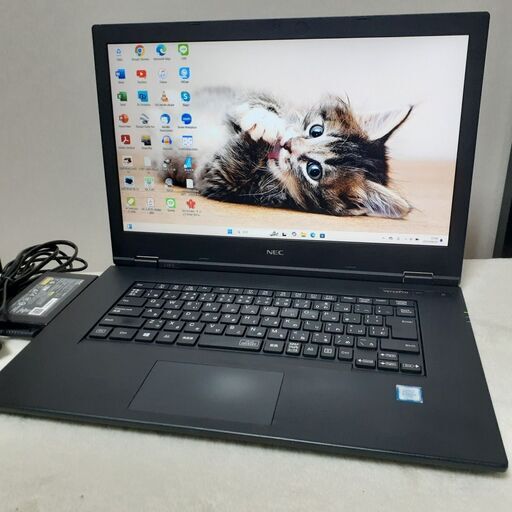 【お取り置き中です】【15インチで見やすく作業が楽、しかも速い】薄型　第8世代　core i7　8GB　SSD　Microsoft Office2021　Wi-Fi　マルチ　Bluetooth　Windows11　NEC　VersaPro