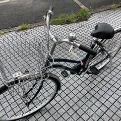【27インチ自転車】内装3段変速付　前後新品ブリヂストン製タイヤ❗️前カゴ、鍵新品❗️スペアキーあり　若林自転車　浜大津店　SALE中❗️