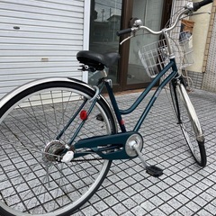 【27インチ自転車】内装3段変速付　前後新品ブリヂストン製タイヤ❗️前カゴ、鍵新品❗️スペアキーあり　若林自転車　浜大津店　SALE中❗️