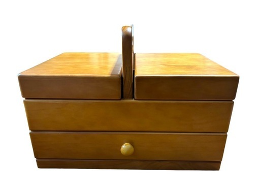 レトロ 裁縫箱 ソーイングボックス 脚付き アンティーク 脚付き