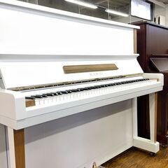 リフレッシュ済み中古ピアノ　カワイNo20 白オリジナル仕上/木目装飾　新品コルグ消音キット付