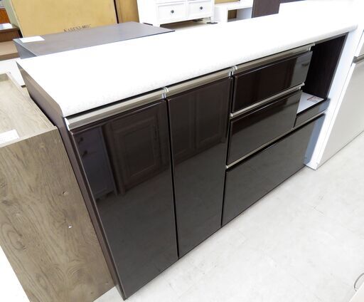 北海道 千歳市/恵庭市 近郊配送 ニトリ キッチンボード カウンターアルミナ2 140CTDBR 店頭でのお受渡し大歓迎