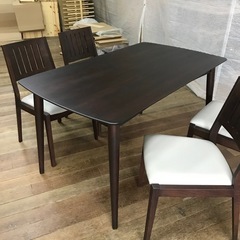 大塚家具　ダイニングセット　135センチテーブル　再塗装　張替え済み　リニューアル品