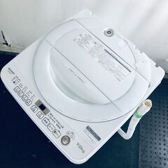 ID:sg218372 シャープ SHARP 洗濯機 一人暮らし 大きめ 中古 2021年製 全自動洗濯機 7.0kg ホワイト 送風 乾燥機能付き ES-KS70W-W  【リユース品：状態B】【送料無料】【設置費用無料】
