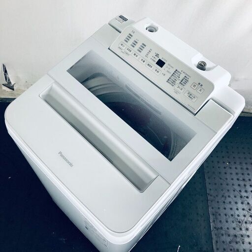 ID:sg218376 パナソニック Panasonic 洗濯機 一人暮らし 大きめ 中古 2021年製 全自動洗濯機 7.0kg ホワイト 送風 乾燥機能付き NA-FA70H9  【リユース品：状態B】【送料無料】【設置費用無料】