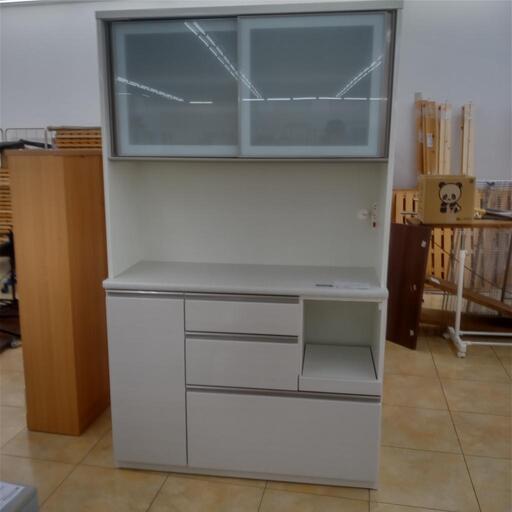 ★ジモティ割あり★ NITORI レンジボード 白 H120.5×D45×W200 クリーニング済み OJ5479