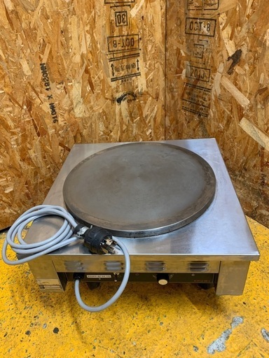 a(6632) エイシン 電気クレープ焼き機 EC-2000 W500D500H190 3相200V 業務用 クレープ 焼き面41cm 動作品 直接お引き取りも歓迎 大阪