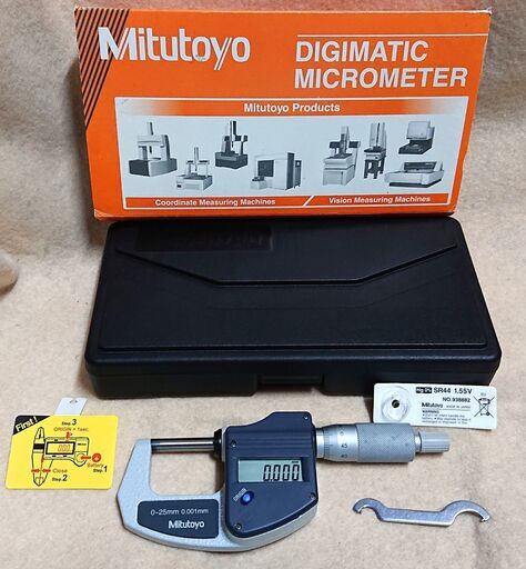 山口市、ミツトヨ製デジタルマイクロメーター￥14000位⇒￥6800●元箱付●美品