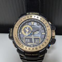 人気色?G-SHOCK/ガルフマスターGWN-1000GB ブラック×ゴールド 電波 