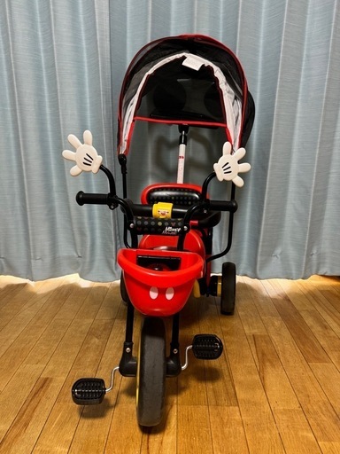 カーゴサンシェード　ミッキーマウス　三輪車