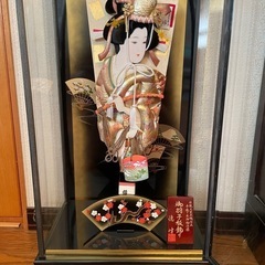 飾り羽子板美品シックな塗りのガラスケース