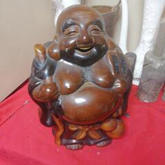 布袋様 石彫 置物 愛品倶楽部柏店】 石彫 布袋様