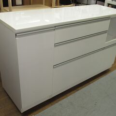 R081 NITORI キッチンカウンター レジューム 150SL-R WH 幅150cm