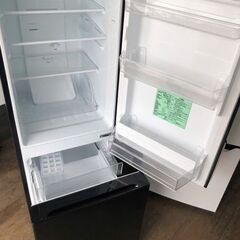 NO 411 🌈福岡市内配送設置無料✨🌈　2023年　REFAGE YRZ-F15LK 2ドア冷蔵庫 156L 右開き ブラック